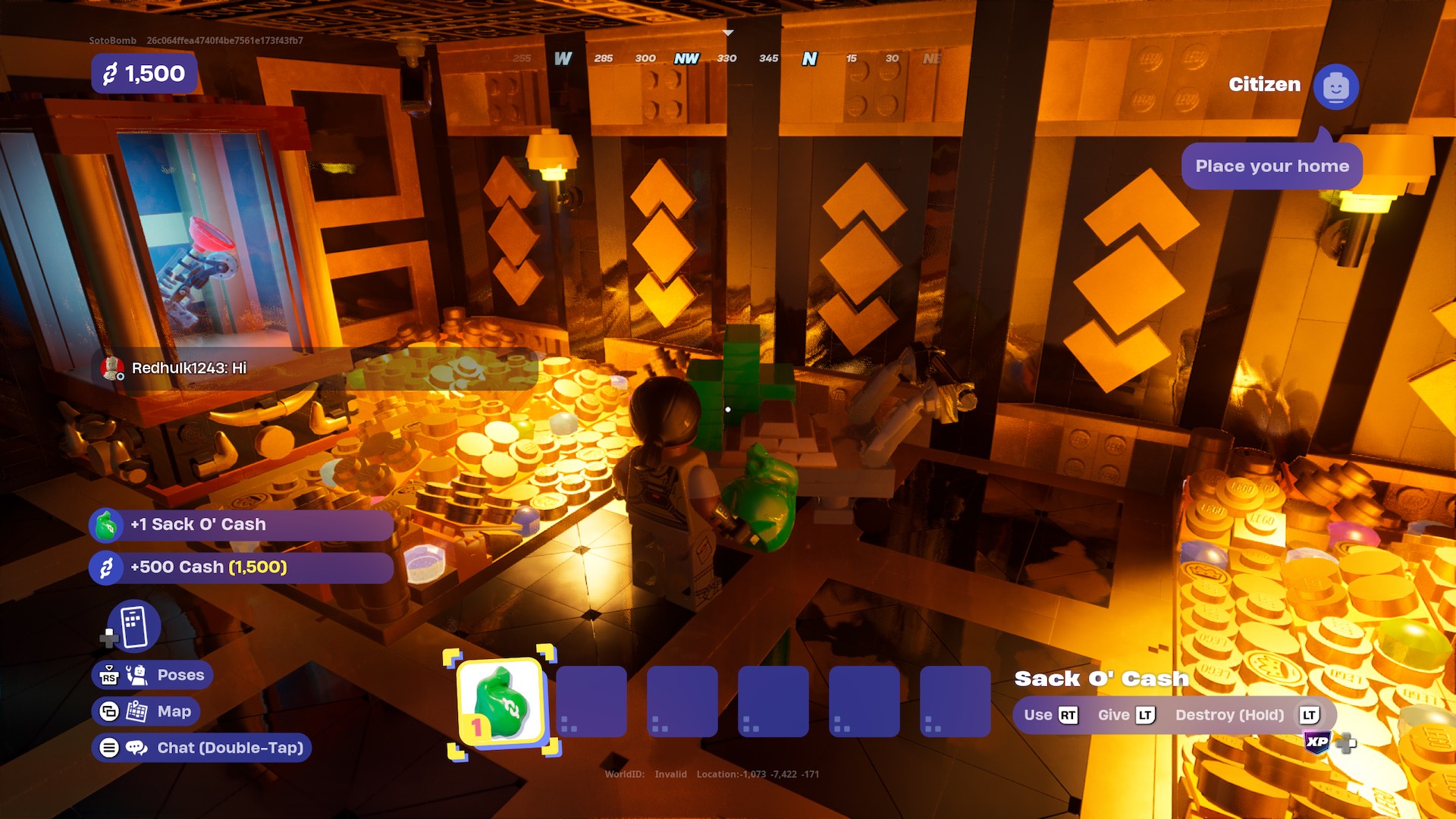 كيفية اقتحام البنك Vault وسرقة كيس O Cash في Lego Fortnite Brick Life