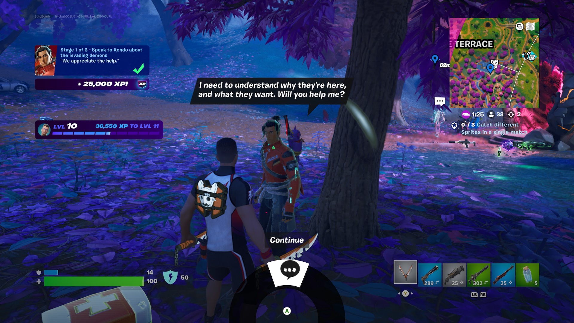 Comment parler à Kendo des démons envahisseurs de Fortnite
