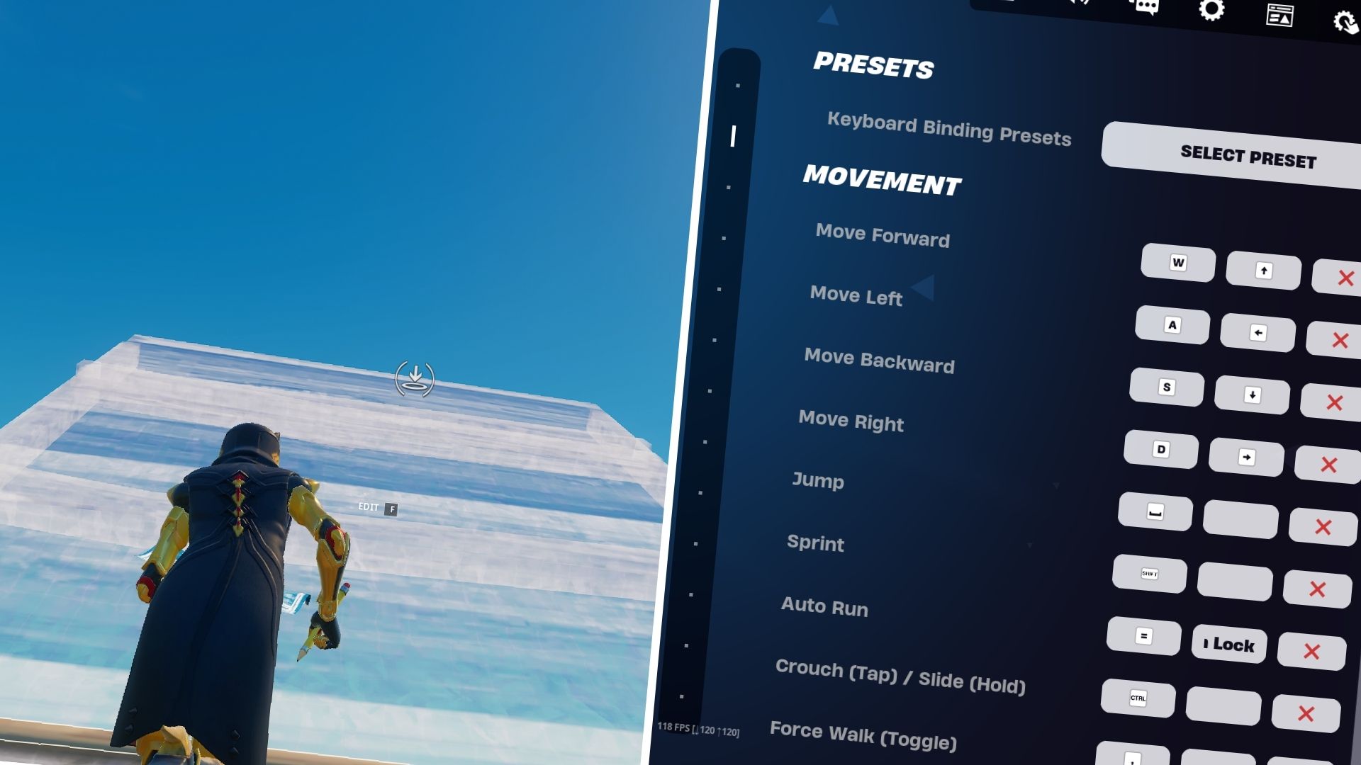 Los mejores keybinds para Fortnite