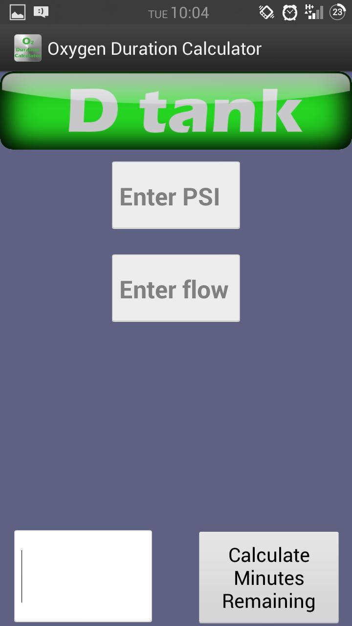 Oxygen Duration Calculator