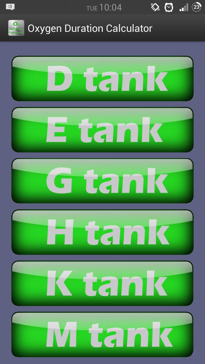 Oxygen Duration Calculator