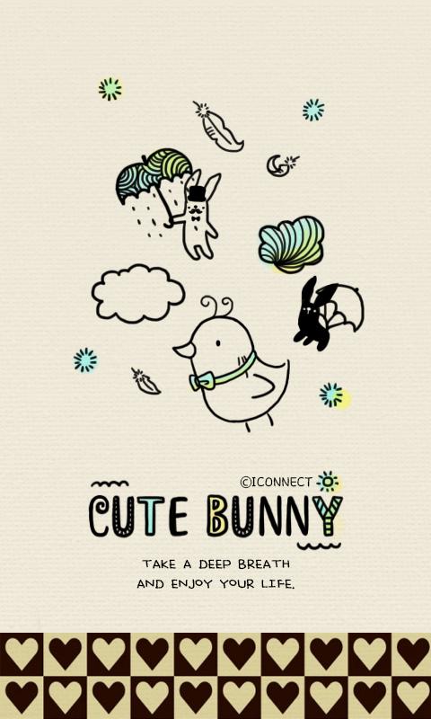 Cute Bunny Go SMS theme