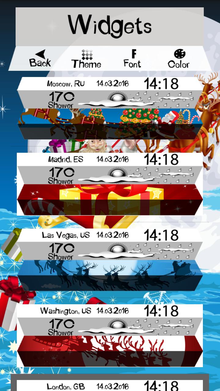 Clock Weather Santa Sleigh