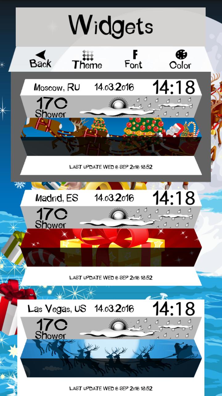 Clock Weather Santa Sleigh