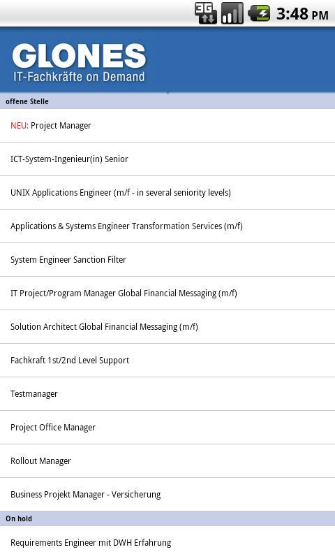 GLONES AG IT Jobs