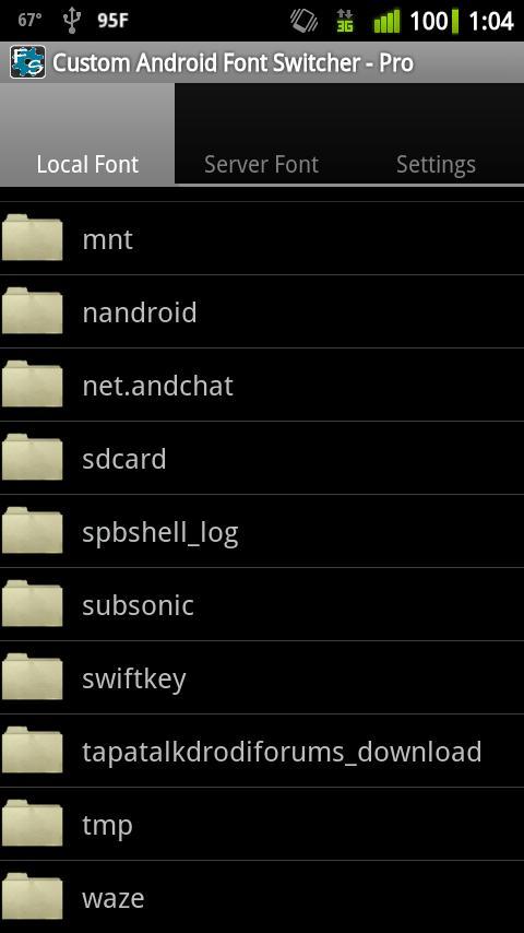Custom Android Font Switcher
