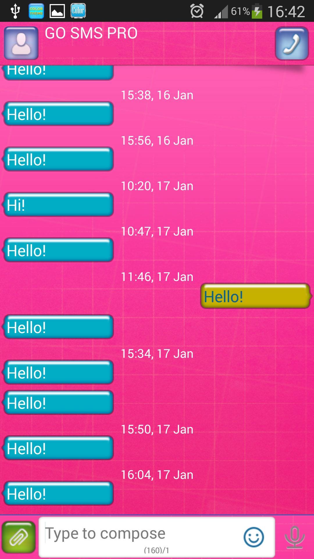 GO SMS Color Theme
