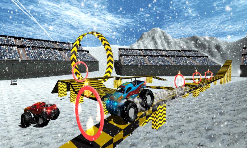 Snow 4x4 Monster Truck Stunt