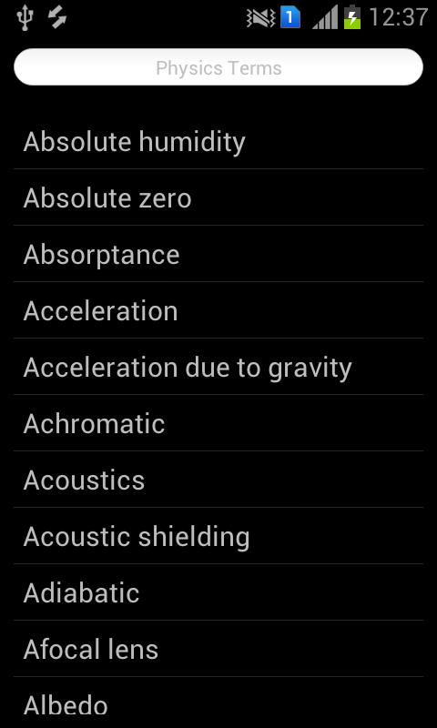 Physics Terms