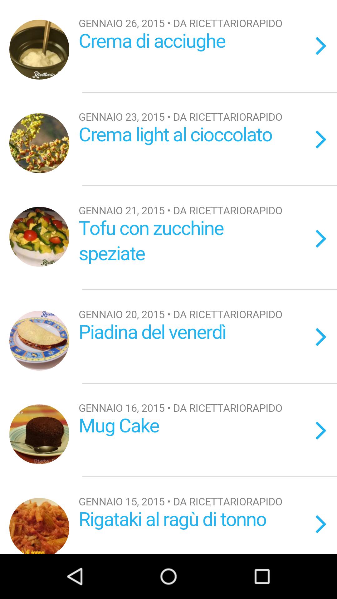 Ricettario Rapido