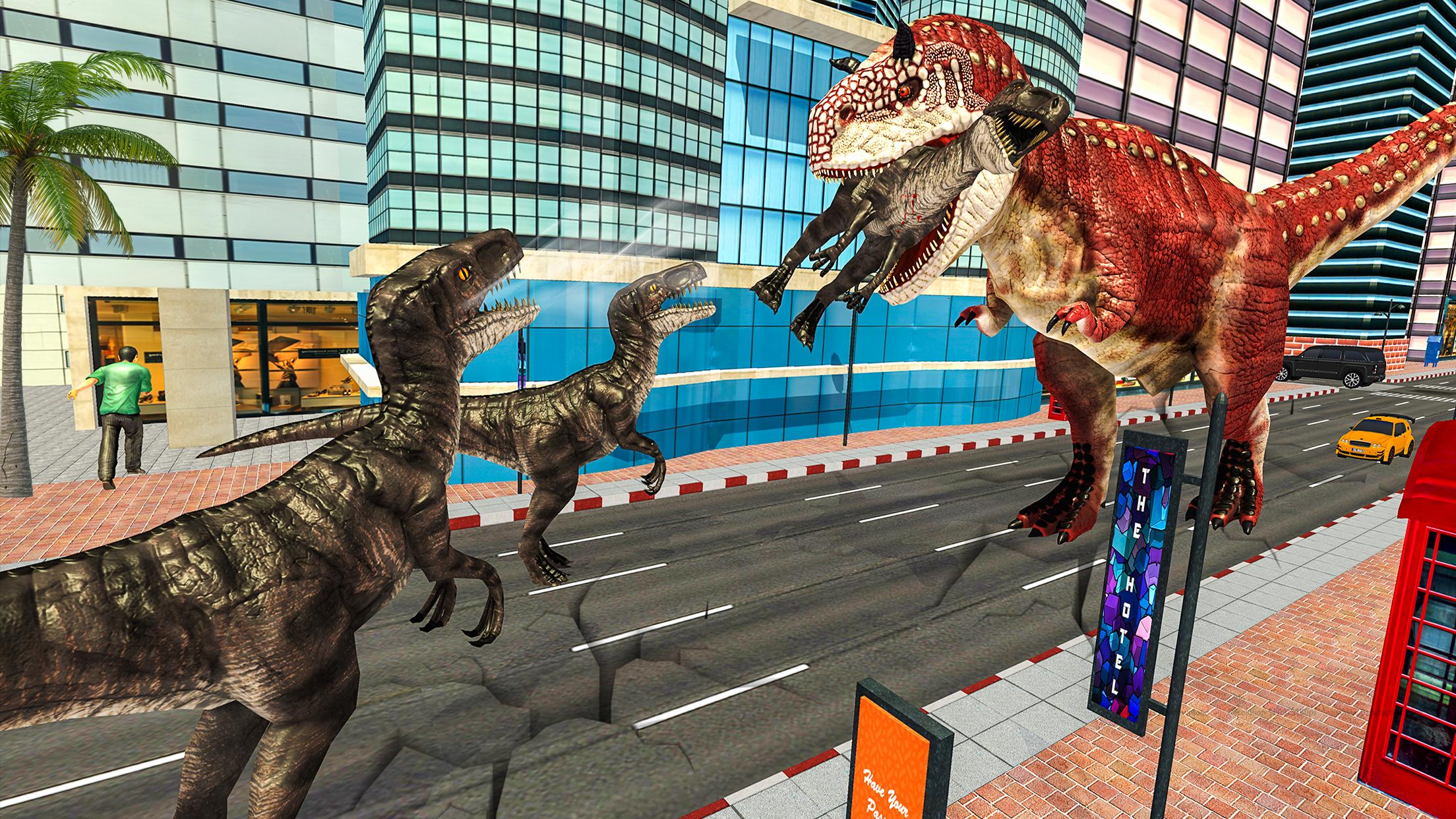 Deadly Dino Survival: Angry Dinosaur City Attack