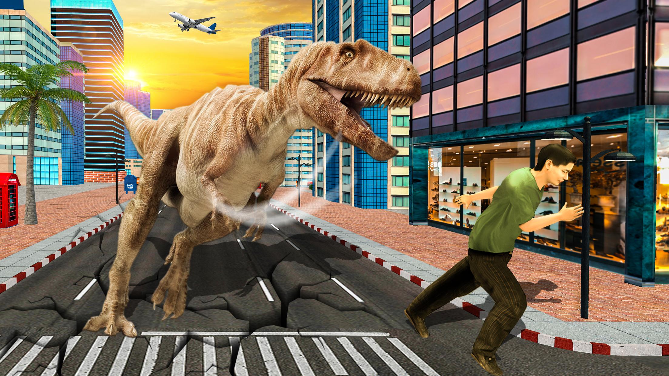 Deadly Dino Survival: Angry Dinosaur City Attack