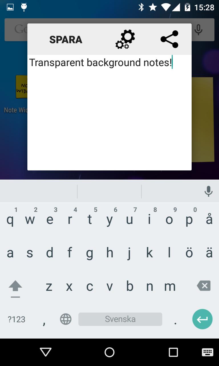 Note Widget