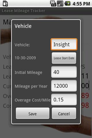 Lease Mileage Tracker