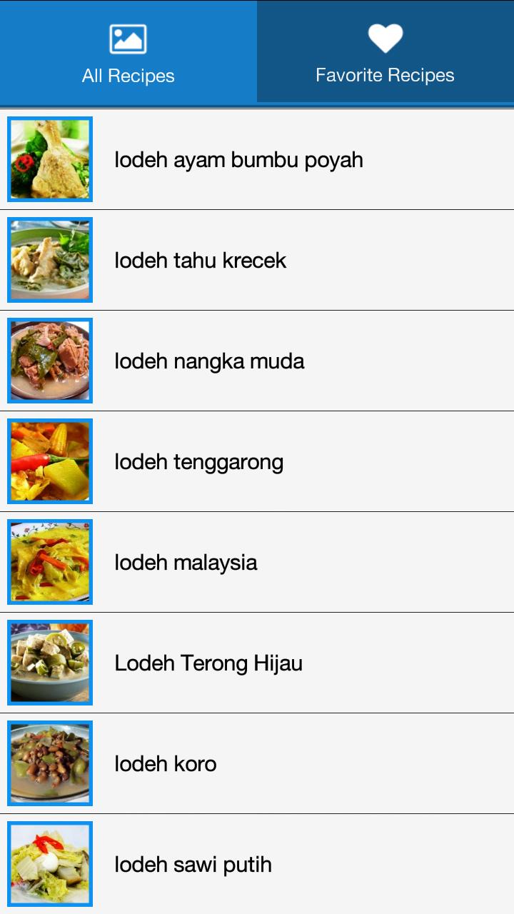 Resep Lodeh Pilihan