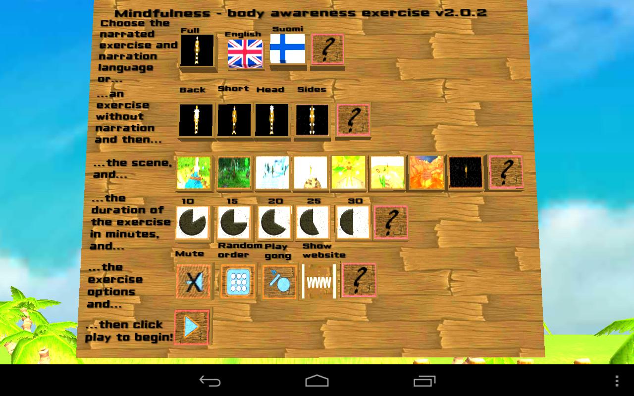 Body scan mindfulness exercise