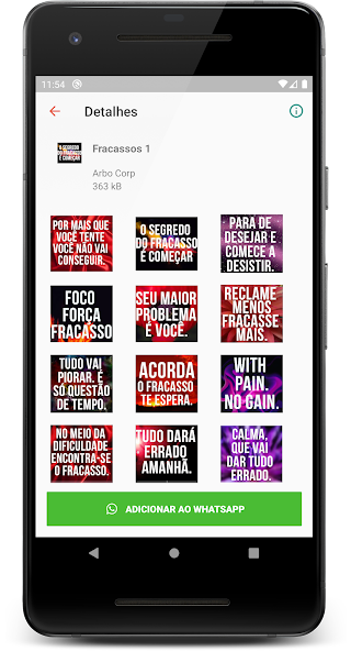 Figurinhas de fracassos