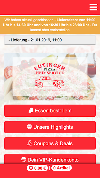 Eutinger Pizza Heimservice