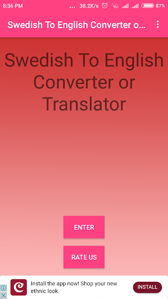 English To Swedish Converter