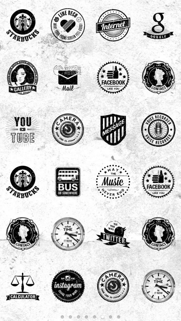 Stamp black dodol theme