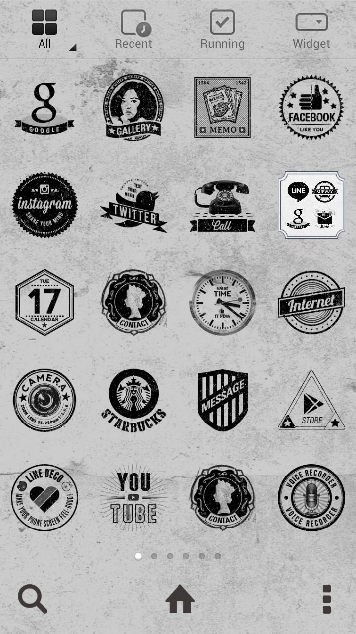 Stamp black dodol theme