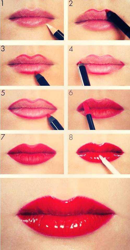 Lips Makeup Step By Step