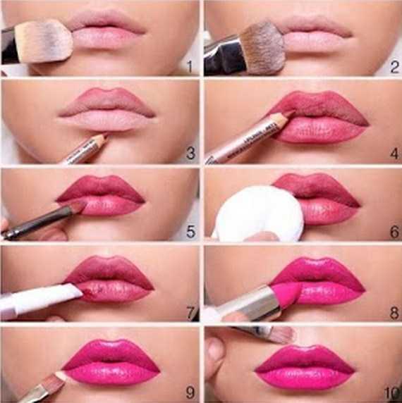Lips Makeup Step By Step