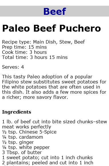Paleo Recipes !