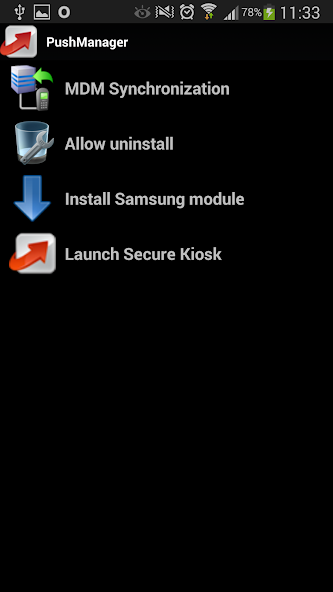 PushManager Secure Kiosk