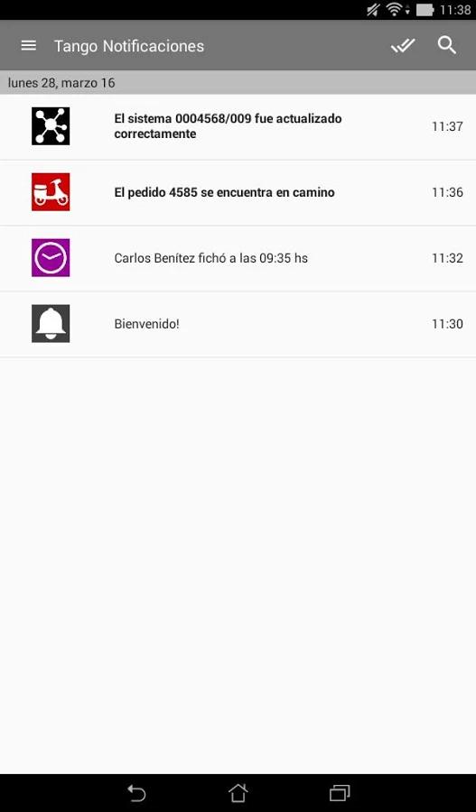 Tango Notificaciones