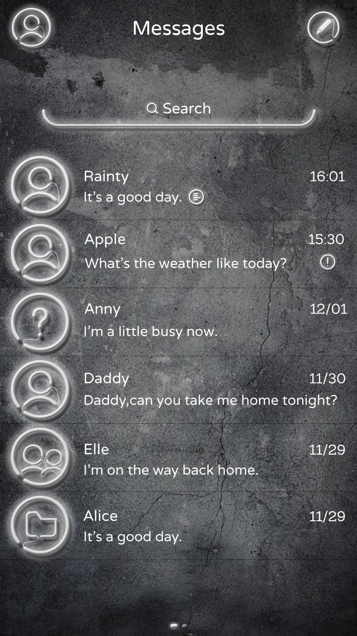 GO SMS PRO COOL LIGHT THEME