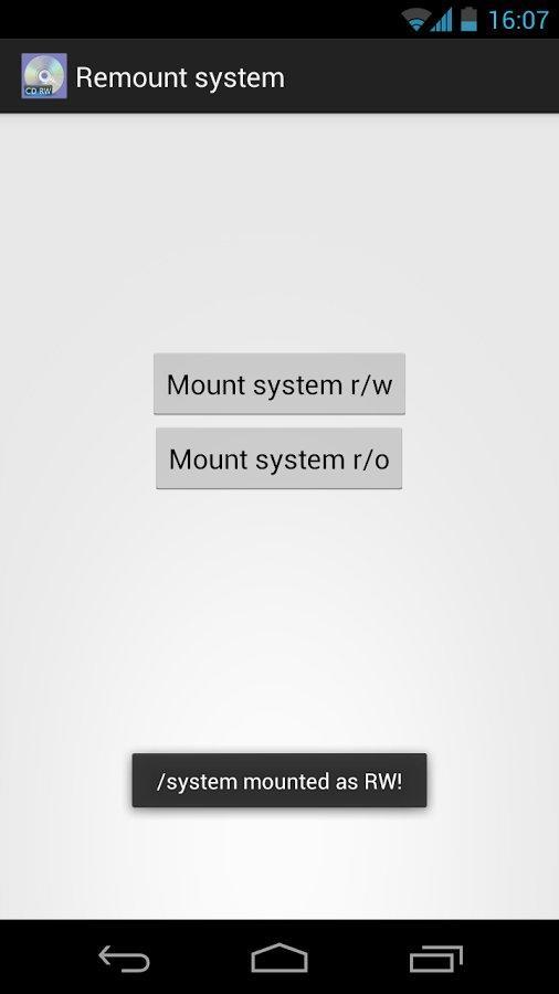 Mount system rw