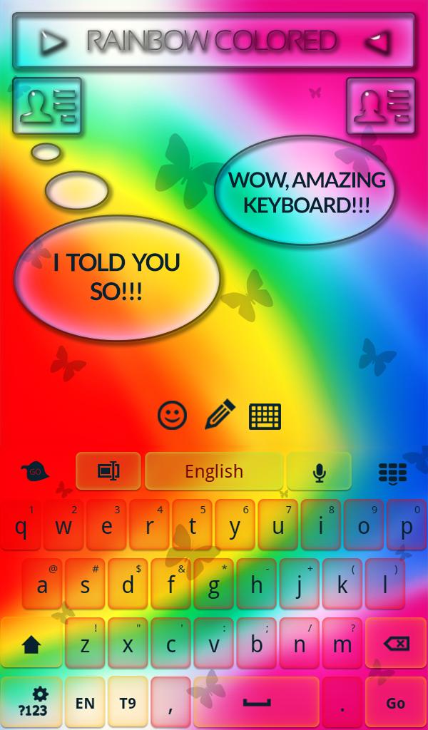 Rainbow Colored Keyboard