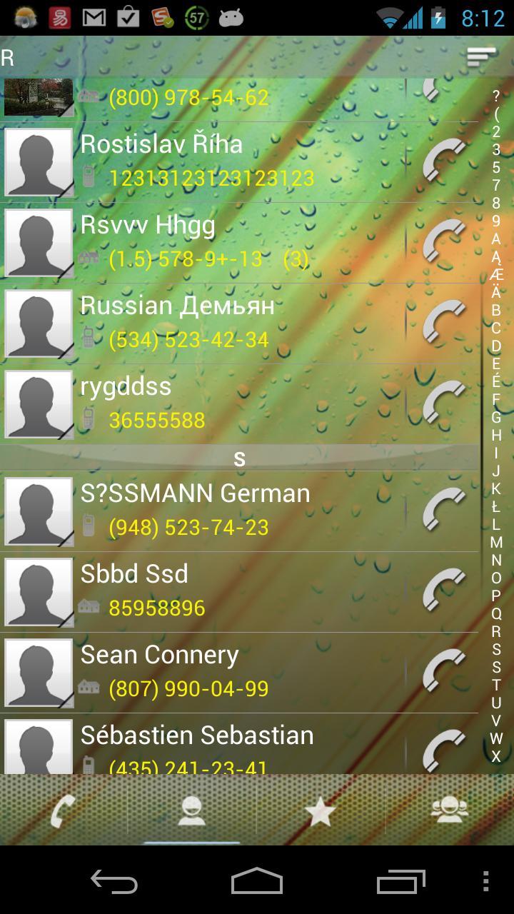 RocketDial Rain Theme