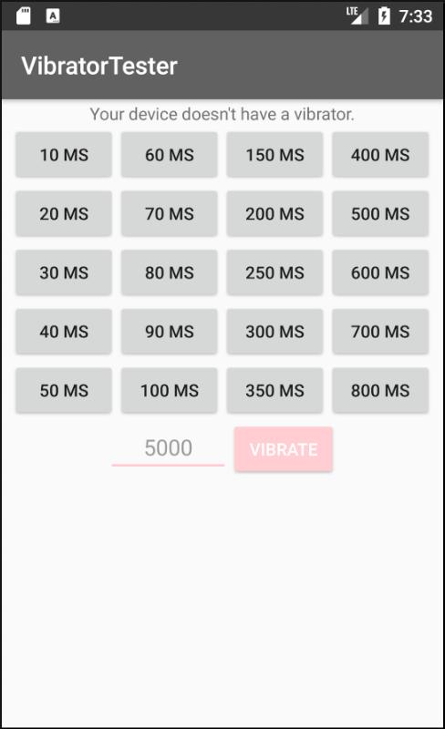 Android Vibrator Tester