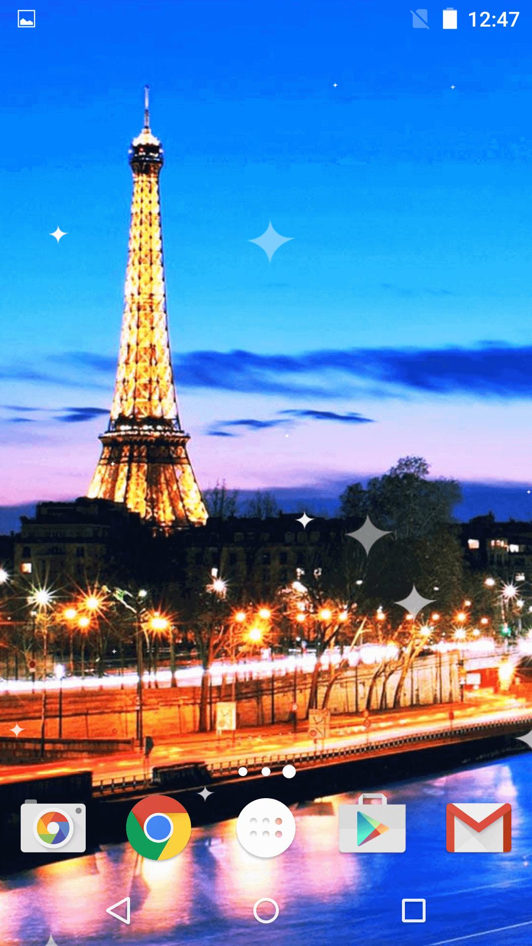 Paris by Night Live Wallpaper