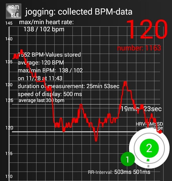 BLE Heart Rate & HRV:  Monitor