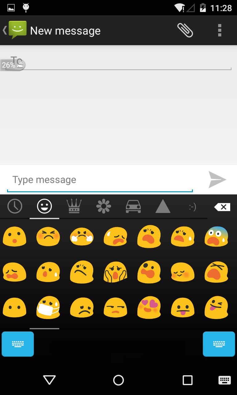 Emoji Keyboard - Black Round