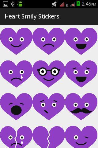 Heart Smiley Stickers