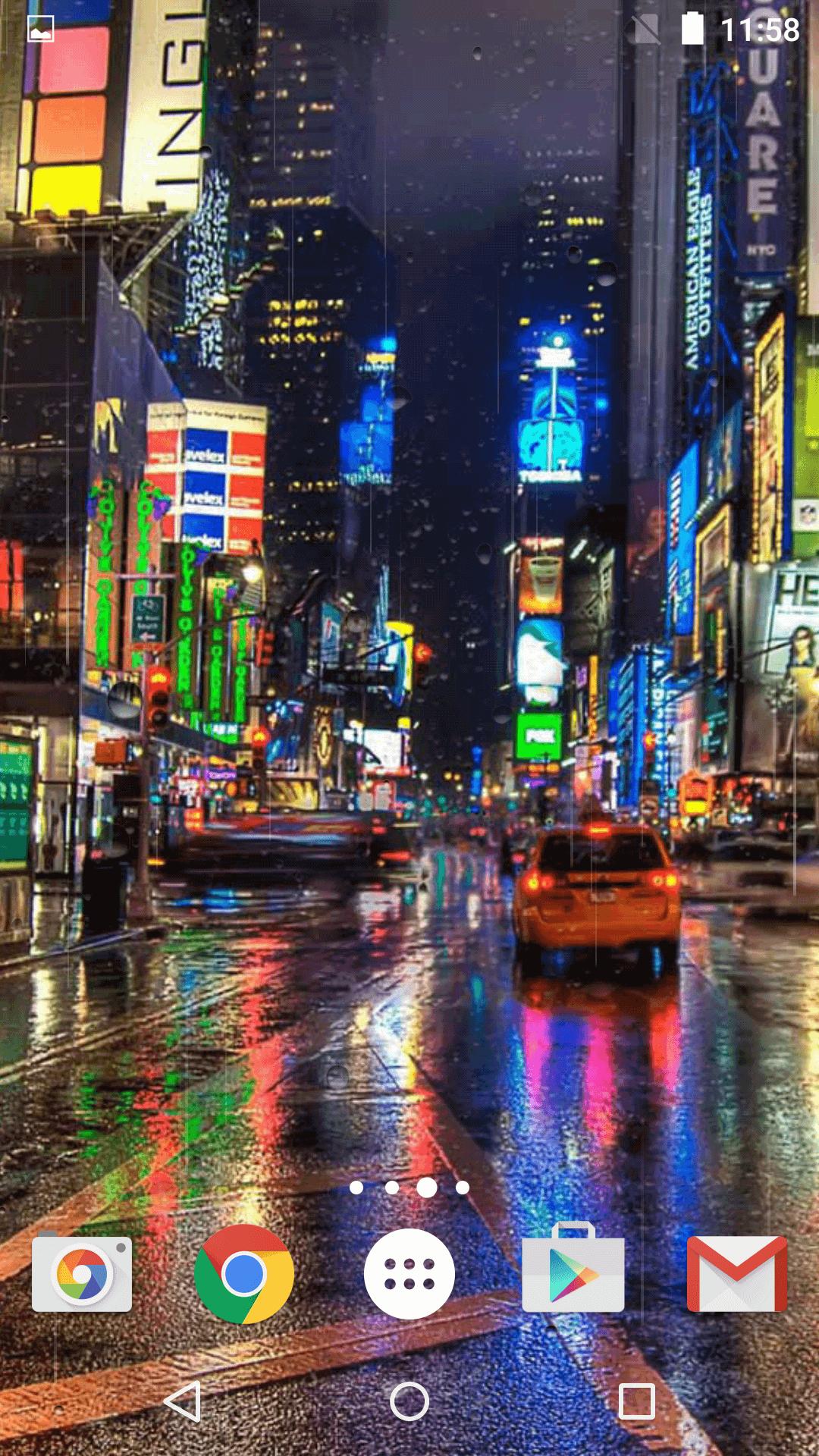 Rainy City Live Wallpaper HD