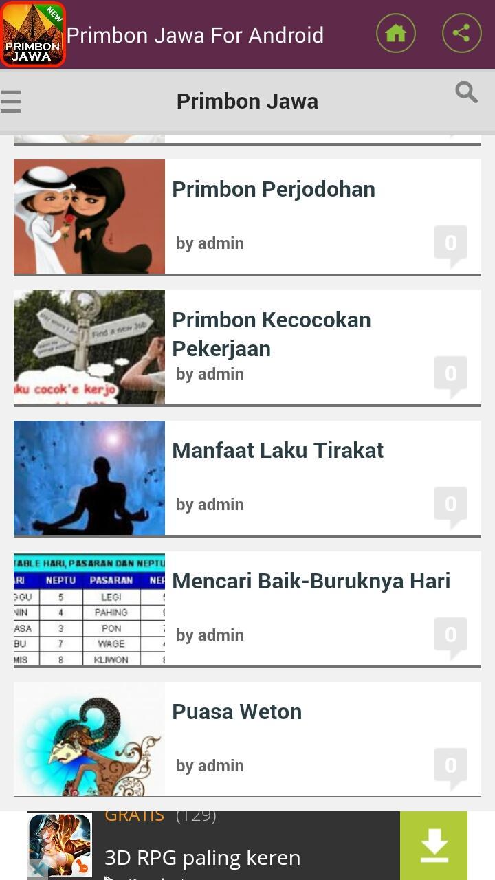 Primbon Jawa For Android