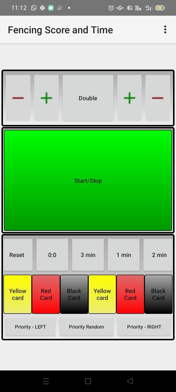 Fencing score and time