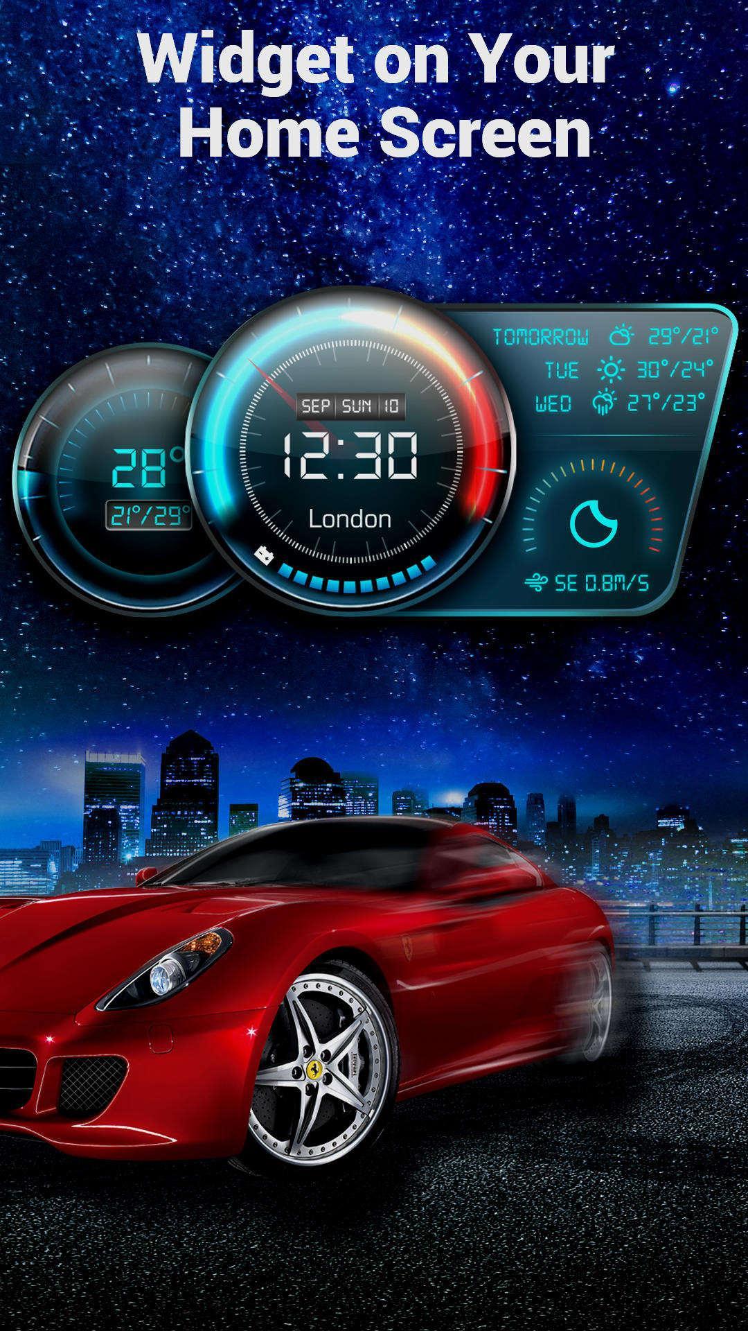 weather information time widget