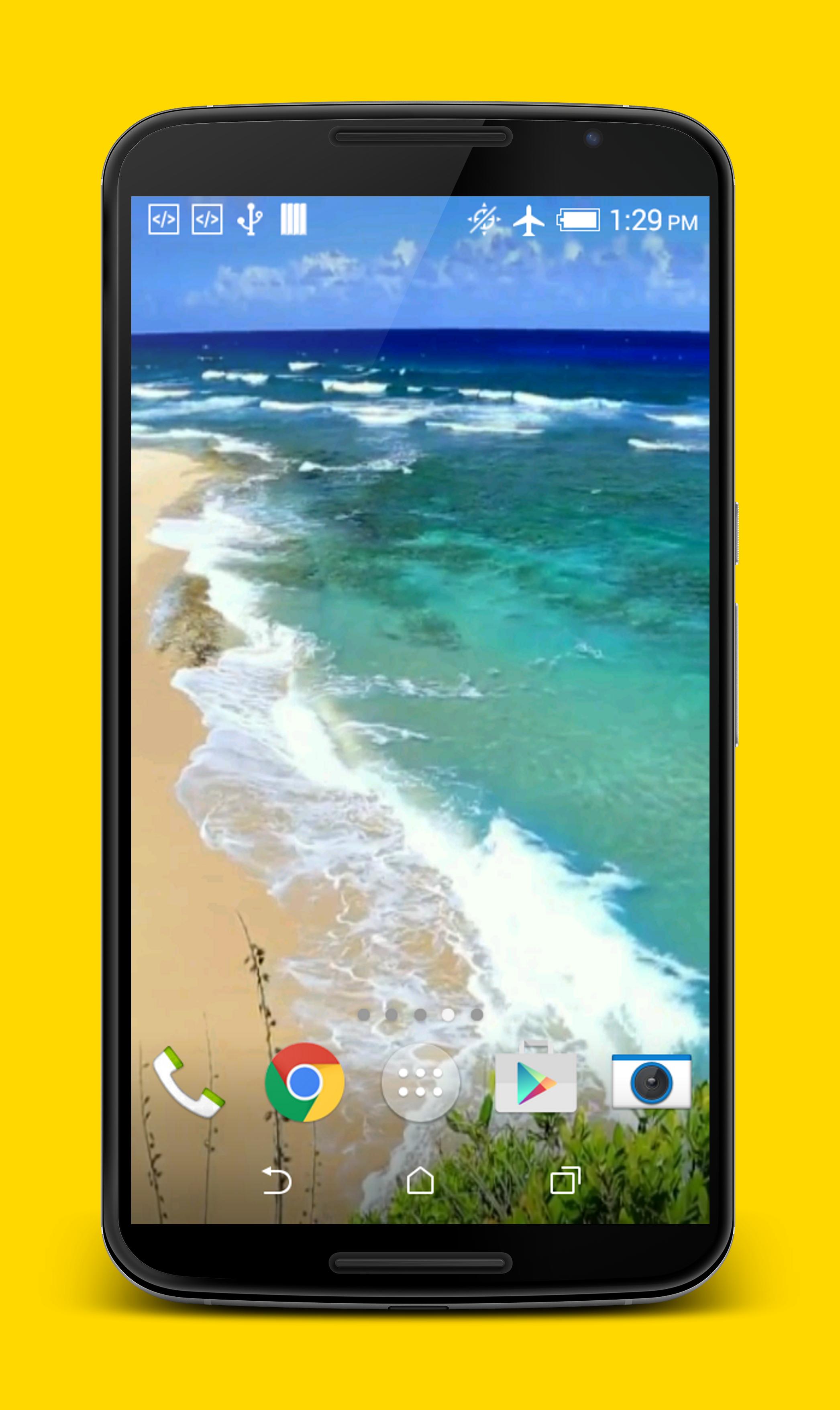 Waves on Beach Live Wallpaper