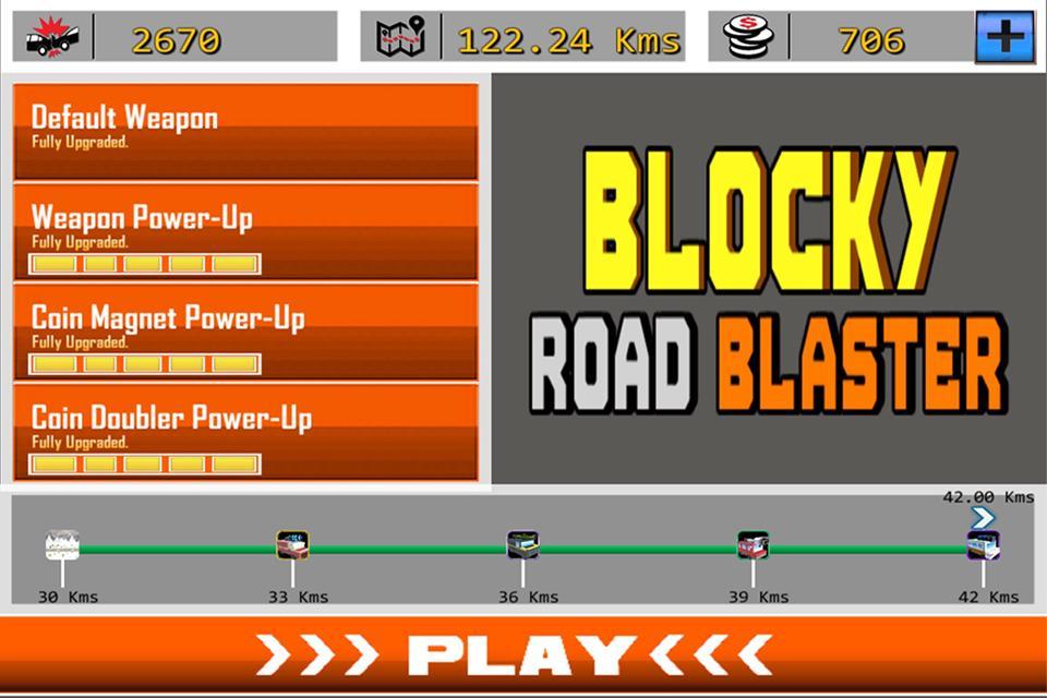 Blocky Road Blaster - Gun Race
