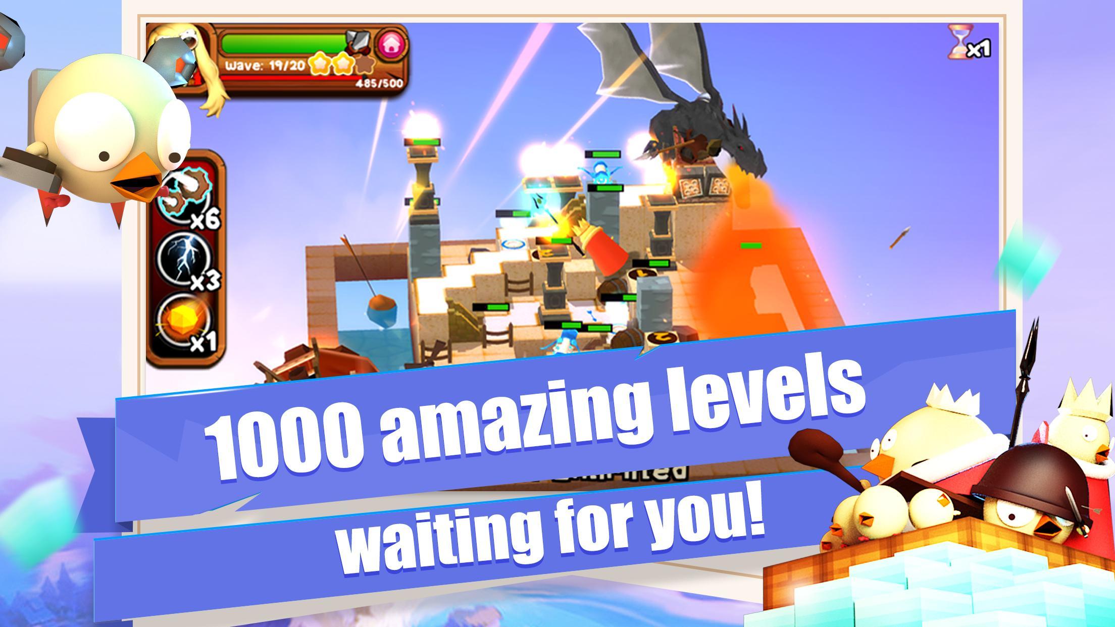 3D TD: Chicka Invasion - 3D Tower Defense!