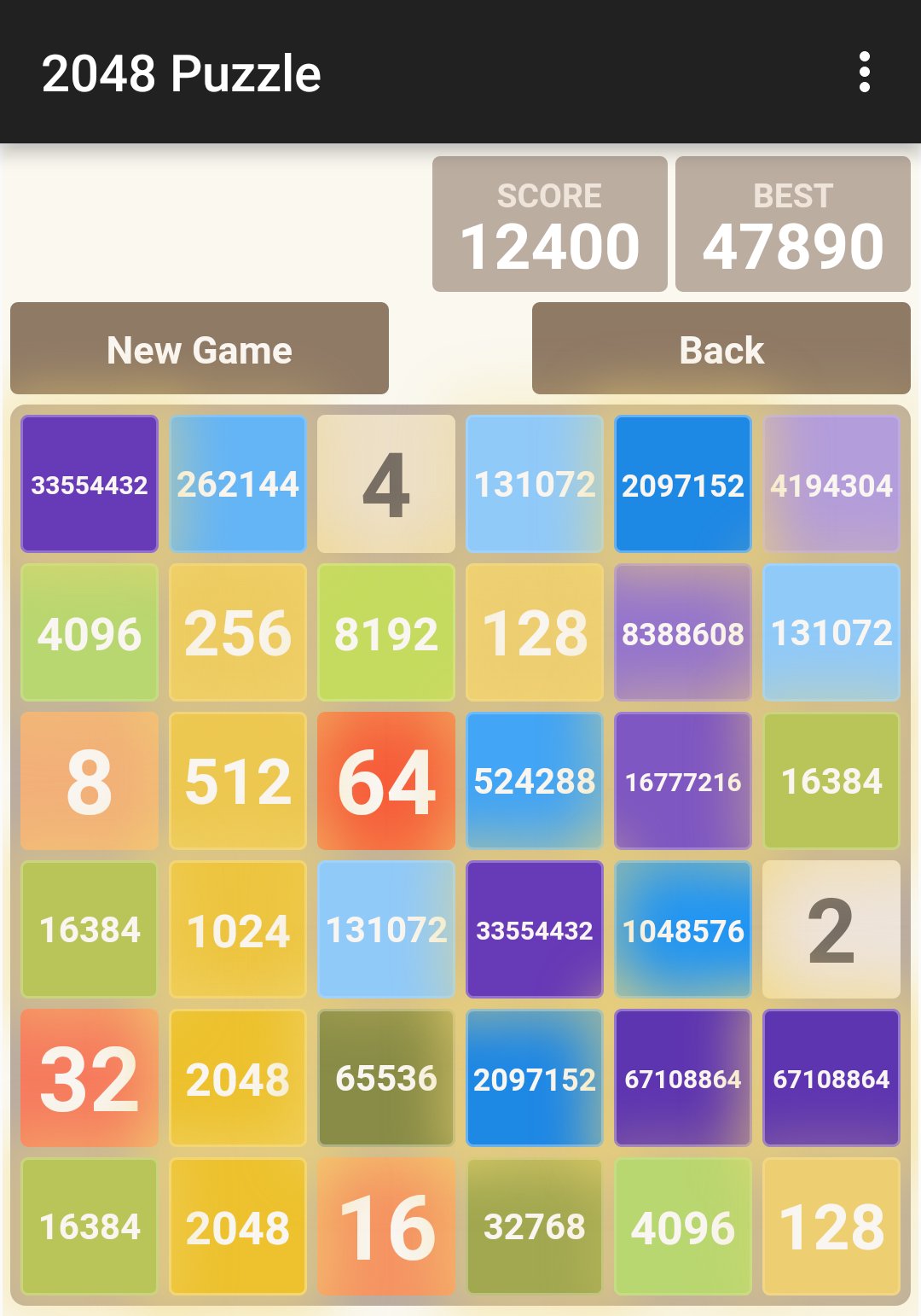 2048 Puzzle 8x8 Extreme