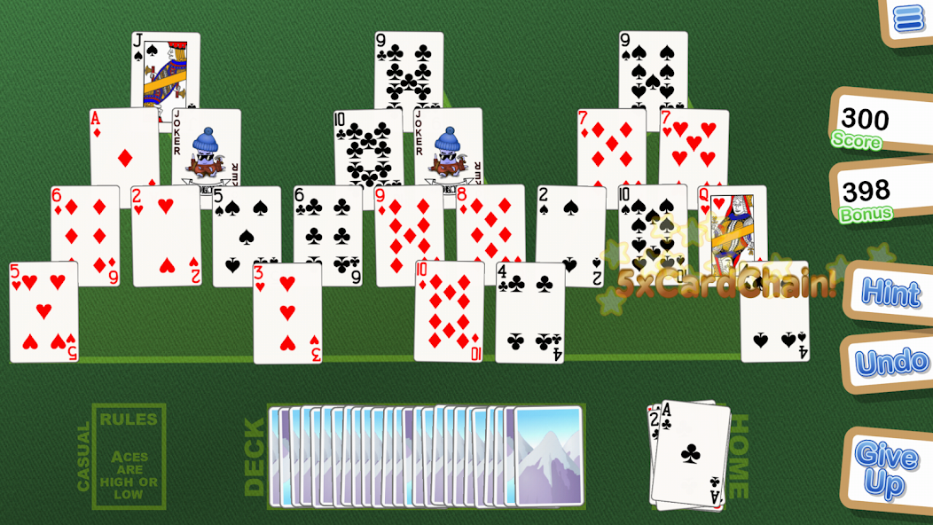 Crystal TriPeaks Solitaire