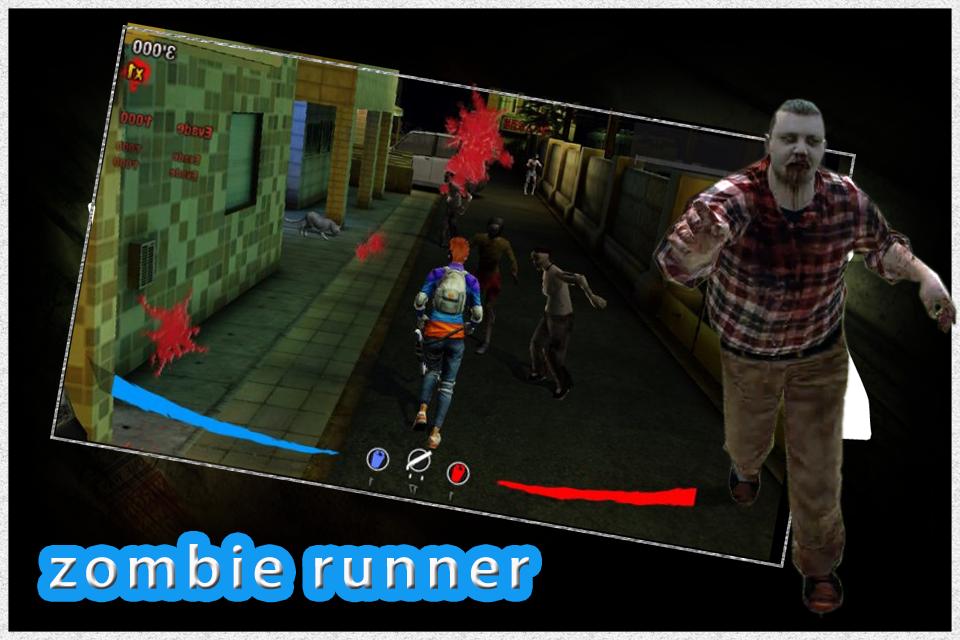 Zombie kill runner in road