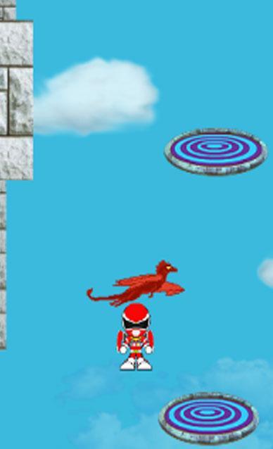 Flying red rangers jump game